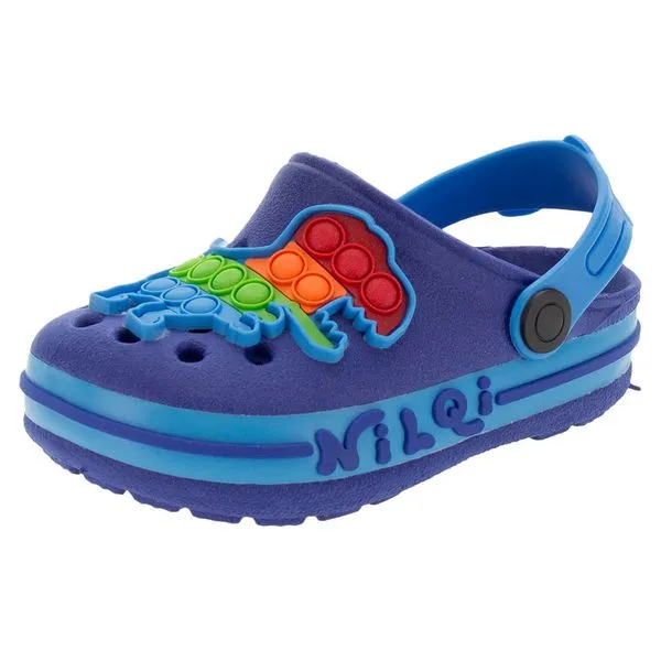 Clog Infantil Masculino Pop It NilQi - 0794 AZUL 23/24