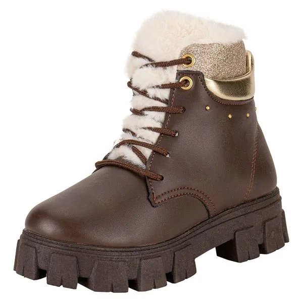 Bota Infantil Feminina Conturno Kidy 4340001 CAFÉ 35
