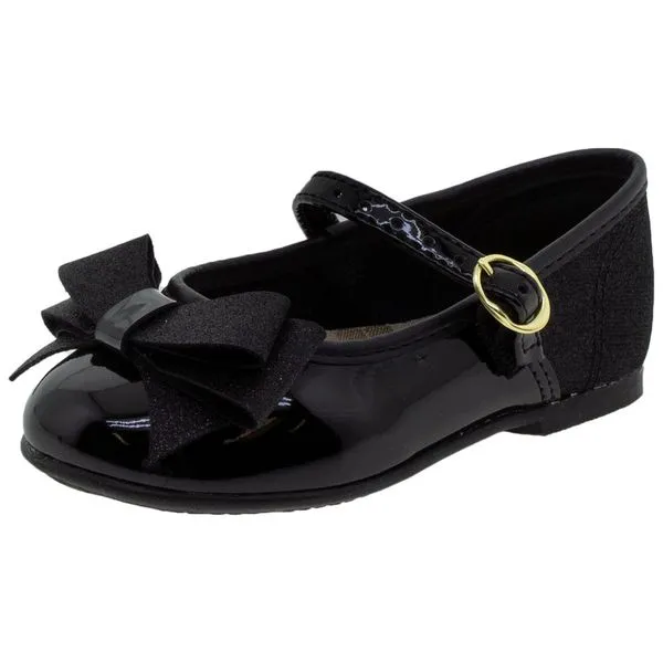 Sapatilha Infantil Baby Molekinha - 2106176 VERNIZ/PRETO 23