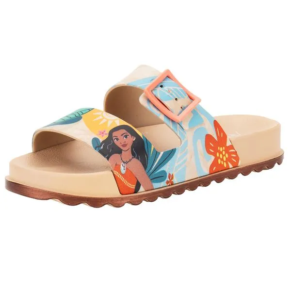 Chinelo Infantil Slide Disney Summer II Grendene Kids 23288 BEGE/AZUL 31