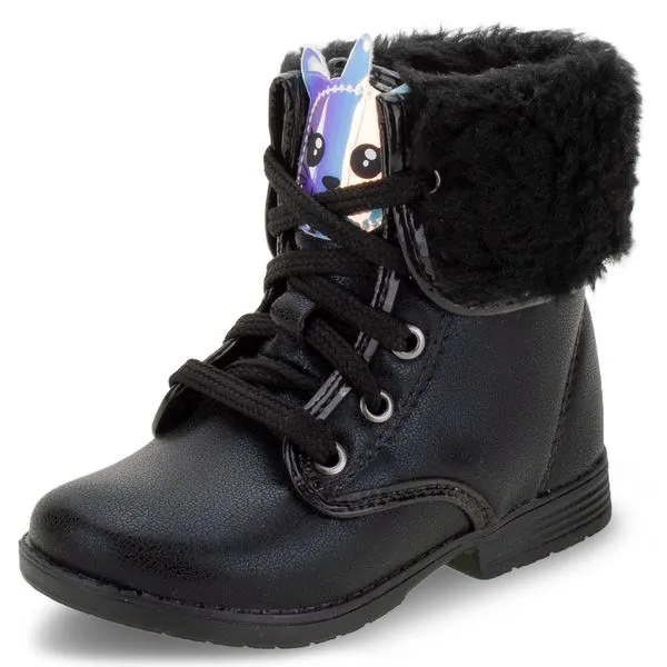 Bota Infantil Feminina Lily Kids - 16007 PRETO 27