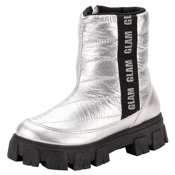 Bota Infantil Feminina Fanfik Trendy Kidy 4340007 PRATA 36
