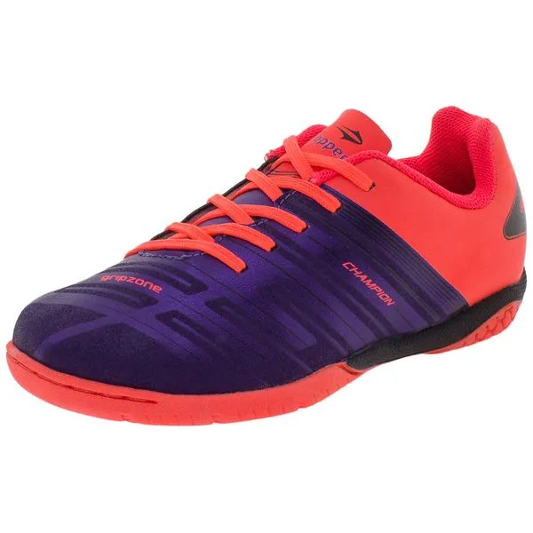 Chuteira Infantil Unissex Futsal Champion 6 Topper - 4200435 ROXO 35