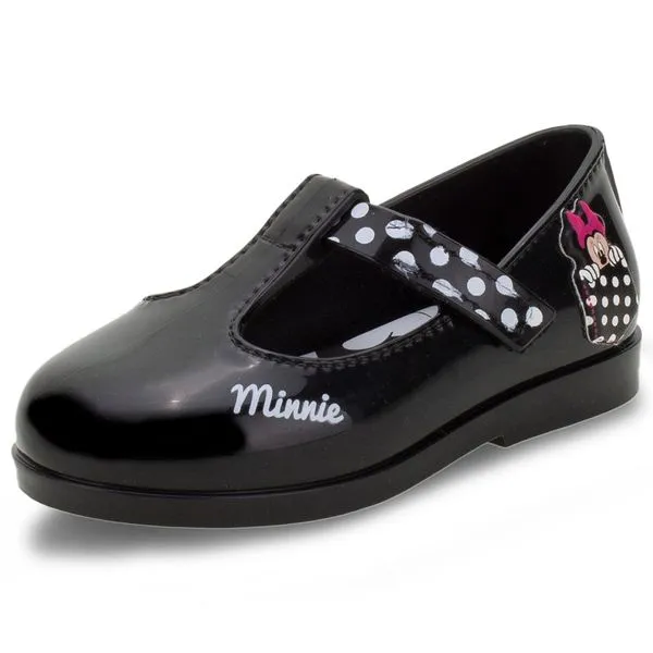 Sapatilha Infantil Baby Minnie Poá Grendene Kids - 22201 PRETO 23/24