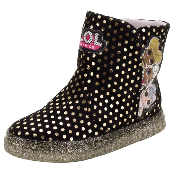 Bota Infantil Feminina Lol Snow Grendene Kids - 22344 PRETO 25