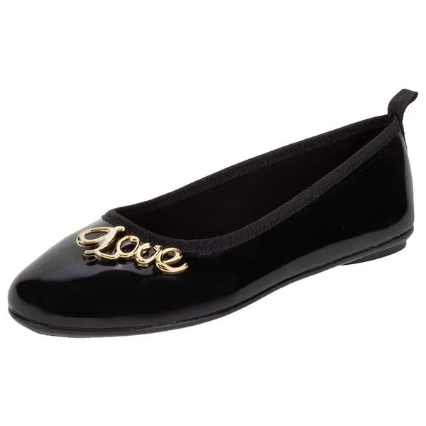 Sapatilha Infantil Feminina Molekinha - 2502366 VERNIZ/PRETO 28