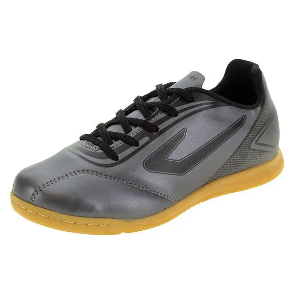 Chuteira Infantil Masculina Indoor Cup Topper - 42013468 PRETO/CINZA 31