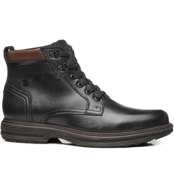 Coturno Pegada Masculino em Couro Preto 181802-03 42