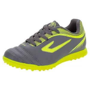 Chuteira Infantil Society Cup III Topper - 01480004 CINZA/AMARELO 28