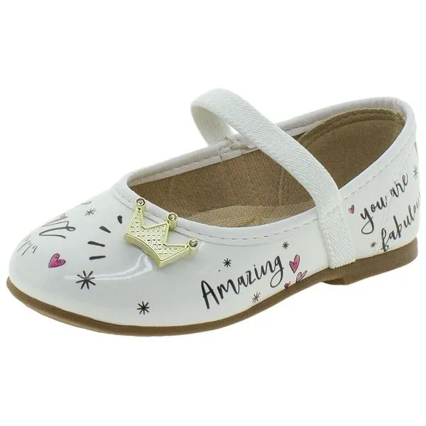 Sapatilha Infantil Baby Molekinha - 2106193 BRANCO 19