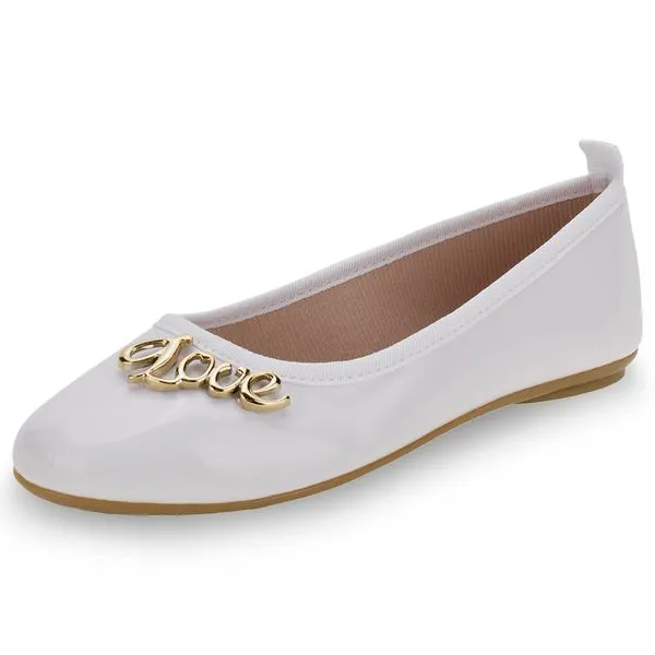 Sapatilha Infantil Feminina Molekinha - 2502366 BRANCO 32