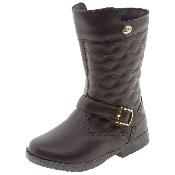 Bota Infantil Feminina Lily Kids - 15056 CAFÉ 21