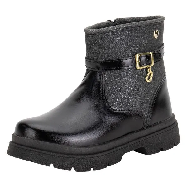 Bota Infantil Feminina Lily Kids 15105 PRETO 23
