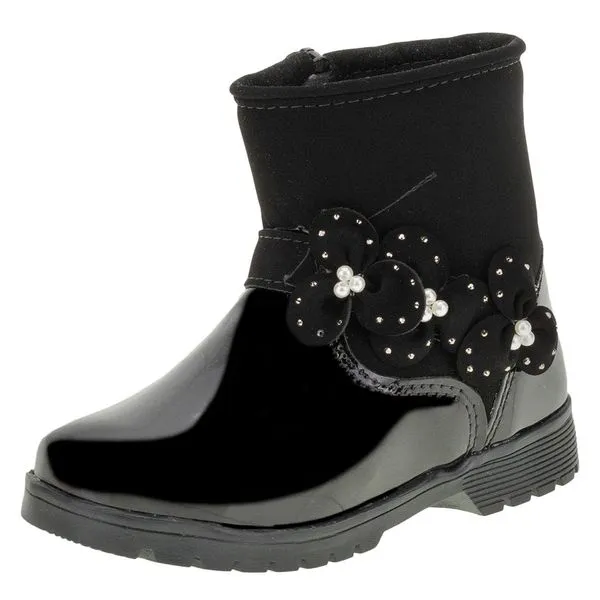 Bota Infantil Feminina Lily Kids - 15082 PRETO 25