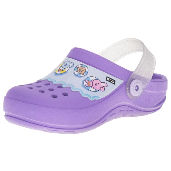 Babuche BT21 Cute Friends Grendene Kids - 22696 LILÁS 34