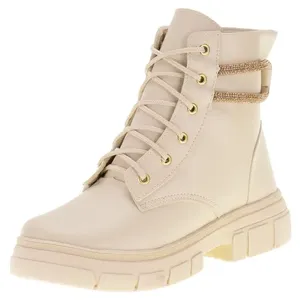 Bota Infantil Feminina Coturno Doce Menina 1604 MARFIM 30