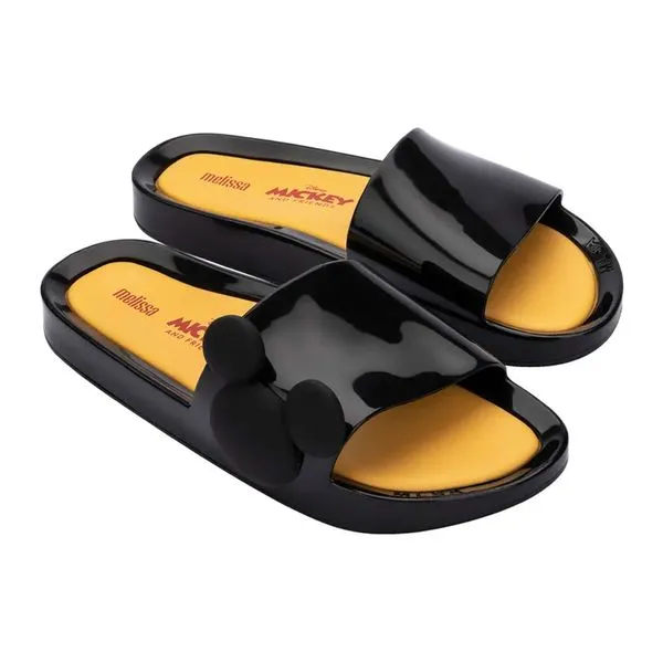 Mini Melissa Beach Slide + Mickey And Friends IV Infantil 33760 PRETO/AMARELO 33