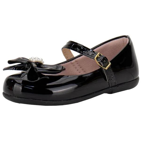 Sapatilha Infantil Feminina Lily Kids 18150 VERNIZ/PRETO 21