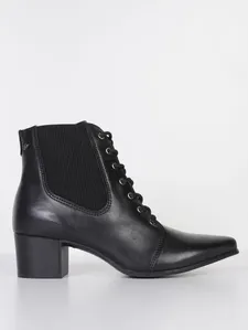 Bota Cano Curto Bico Fino Pegada Feminina PRETO 35