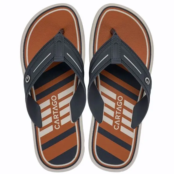 Chinelo Masculino Palermo II Cartago 12572 CINZA/LARANJA 40