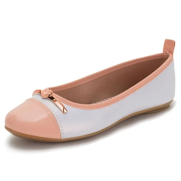 Sapatilha Infantil Feminina Molekinha - 2502356 BRANCO/BEGE 26