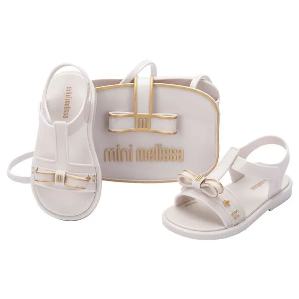 Mini Melissa + Bolsa Charming Baby 36020 BRANCO/DOURADO 01 26/27