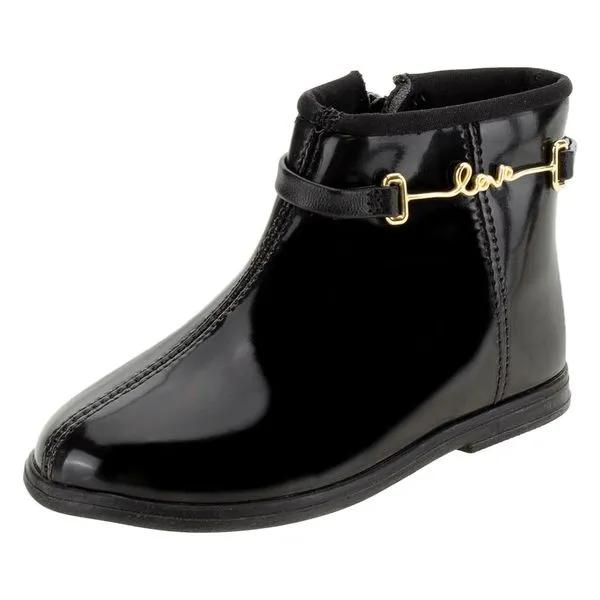 Bota Feminina Infantil Baby Molekinha - 2706313 VERNIZ/PRETO 24