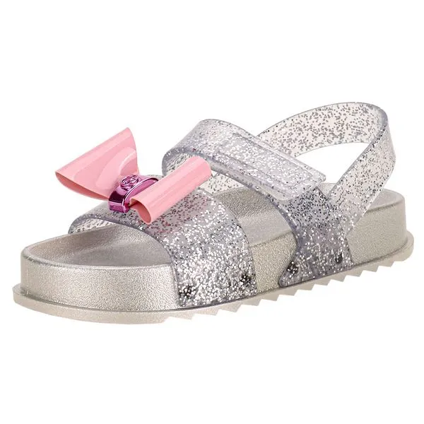 Sandália Infantil Barbie Charm Grendene Kids 23202 CINZA/ROSA 26/27