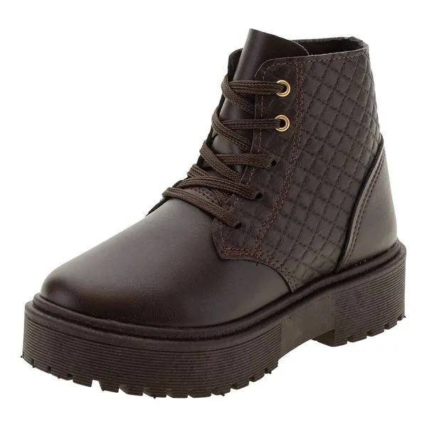Bota Coturno Infantil Kidy - 1220023 CAFÉ 35