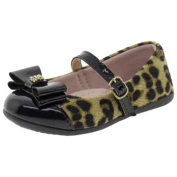 Sapatilha Infantil Feminina Lily Kids - 18106 ONÇA 26