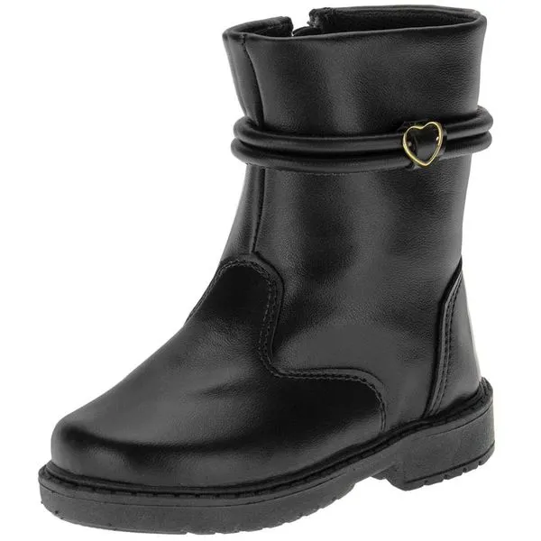 Bota Infantil Feminina Doce Menina 1506 PRETO 21