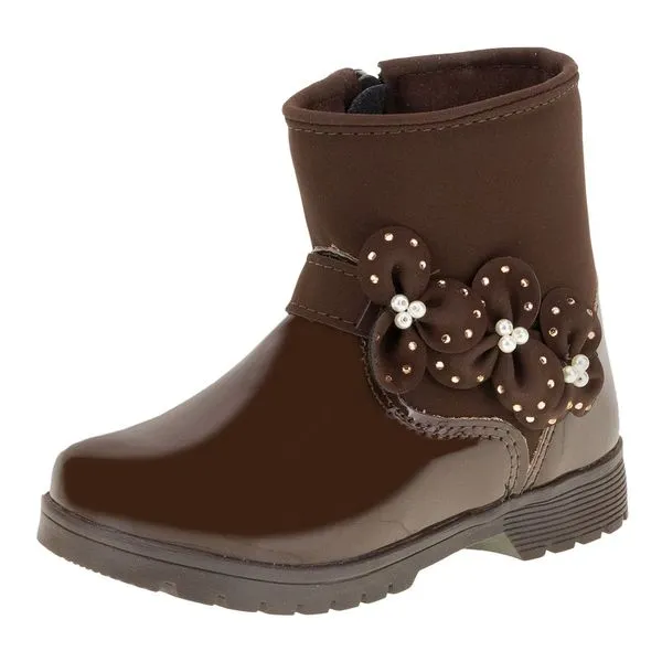 Bota Infantil Feminina Lily Kids - 15082 CAFÉ 23