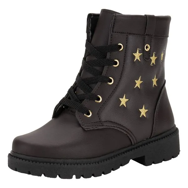 Bota Infantil Feminina Coturno Gracinha 880 CAFÉ 29