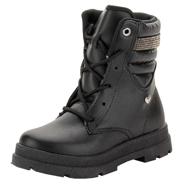 Bota Infantil Feminina Coturno Kidy 3630014 PRETO 32