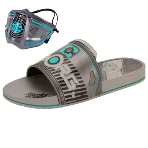 Chinelo Infantil Slide Liga da Justiça Grendene Kids - 22445 CINZA 28