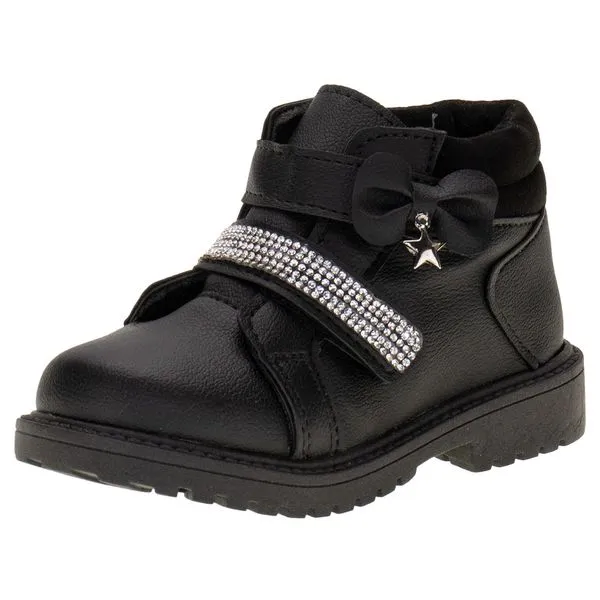 Bota Infantil Feminina Coturno Ortobaby 6220 PRETO 23