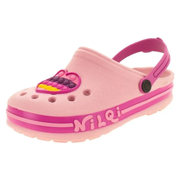 Clog Infantil Feminino Pop It NilQi - 079 ROSA 29/30