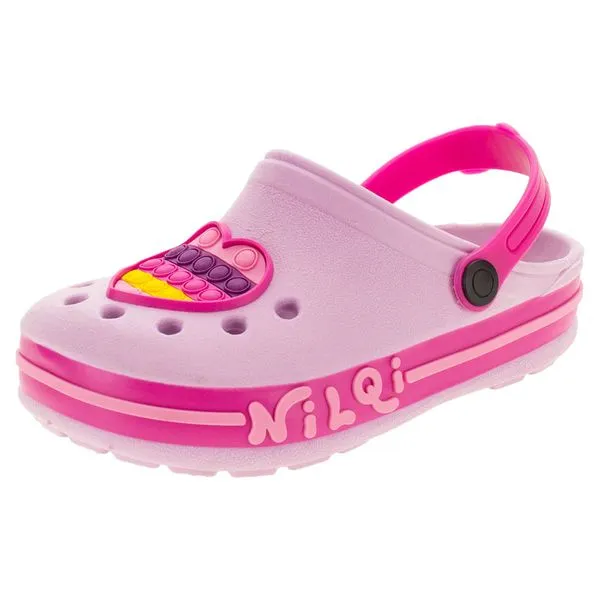 Clog Infantil Feminino Pop It NilQi - 079 LILÁS 27/28