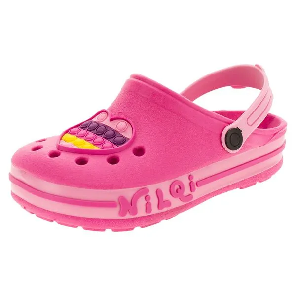 Clog Infantil Feminino Pop It NilQi - 079 PINK 25/26