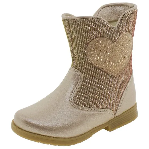 Bota Infantil Feminina Lily Kids - 15062 OURO 22