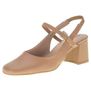 Sapato Feminino Salto Grosso Ramarim 2417131 BEGE 39