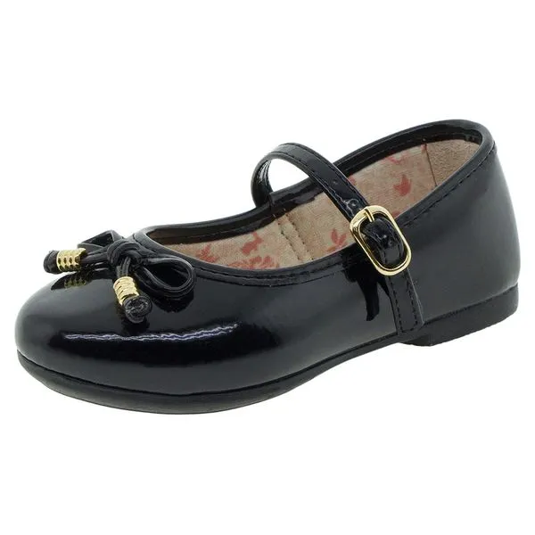 Sapatilha Infantil Feminina Kidy - 0271367 VERNIZ/PRETO 23