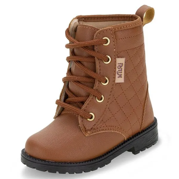 Bota Infantil Feminina NilQi - 1338 CARAMELO 22
