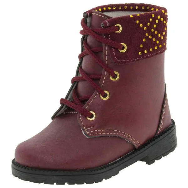 Bota Infantil Feminina NilQi - 1119 VINHO 21
