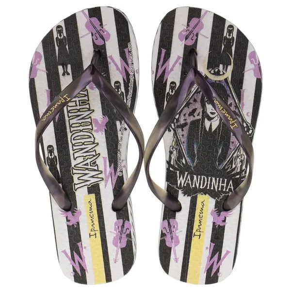Chinelo Infantil Wandinha Ipanema - 27178 PRETO/BRANCO 31/32