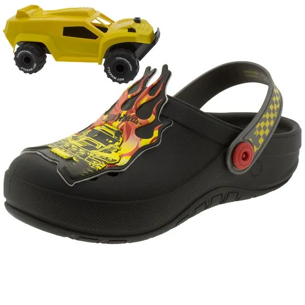 Clogs Infantil Hot Wheels Grendene Kids - 22176 PRETO 29