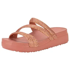 Tamanco Feminino Anabela Glitter Up Zaxy 19068 SALMÃO 35