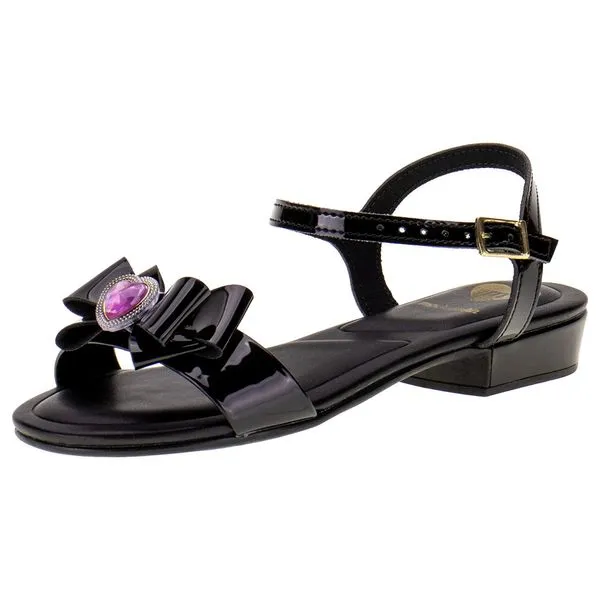 Sandália Infantil Feminina Molekinha - 2318341 VERNIZ/PRETO 32