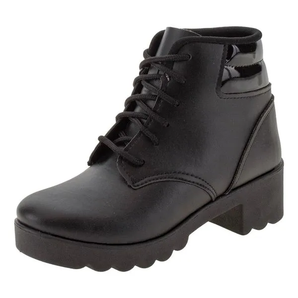 Bota Coturno Infantil Kidy - 1350042 VERNIZ/PRETO 36