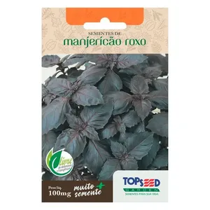 Sementes de Manjericão Roxo Tradicional Topseed Garden Único